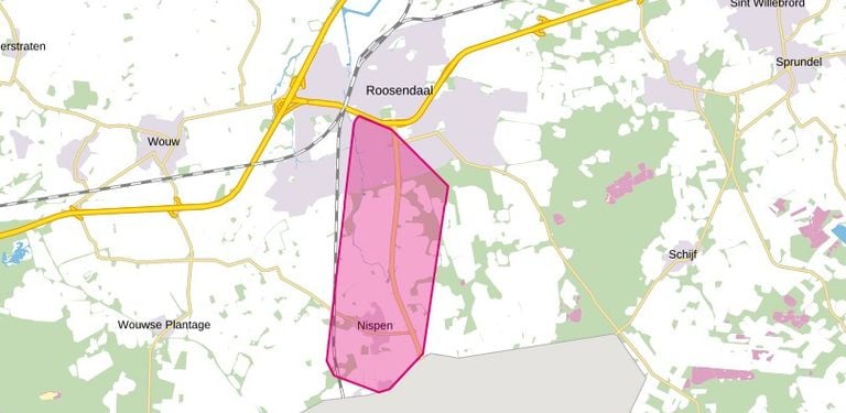 Het getroffen gebied. (Foto: Enexis.)