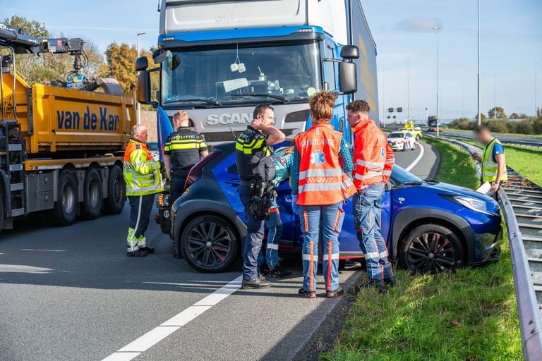 Ongeval op de A58 (foto: Tom van der Put/Persbureau Heitink).