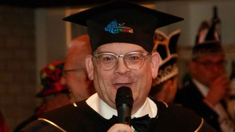 William Feijen in zijn rol als Professor Carnaval (privéfoto).