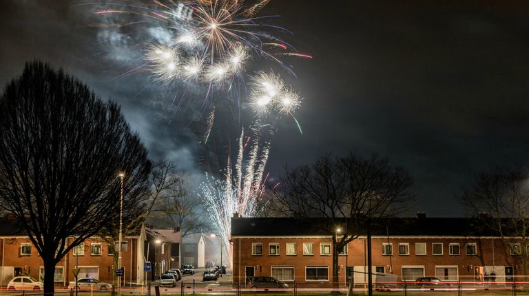 Vuurwerk in Tilburg. (Foto: Jack Brekelmans/Persburo BMS)