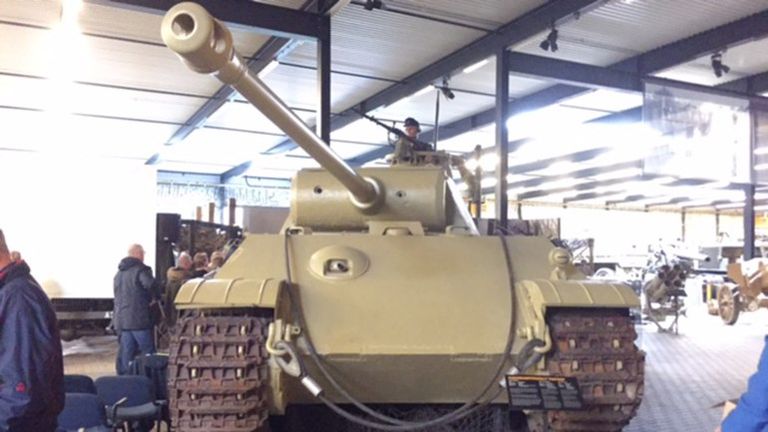 Panthertank: bleef na de strijd in Overloon en staat in het Oorlogsmuseum (foto: Willem-Jan Joachems)