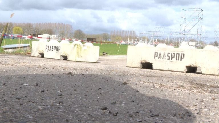 De opbouw van Paaspop ligt stil.