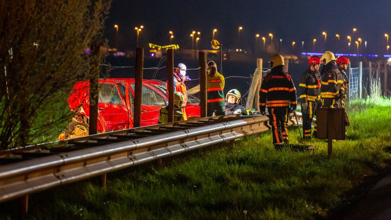 Het ongeluk gebeurde op de A16 bij Zevenbergschen Hoek (foto: Christian Traets)