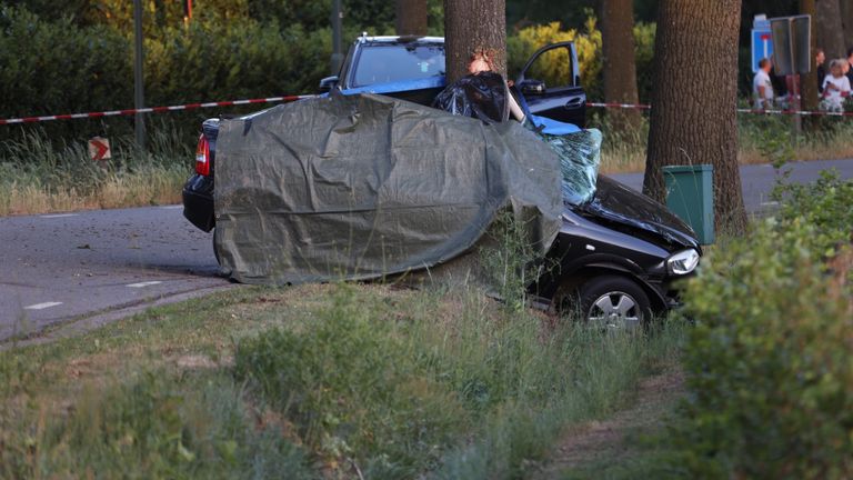 Er waren geen andere voertuigen betrokken bij het ongeluk. (Foto: Marco van den Broek / SQ Vision)