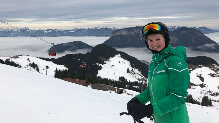 Emy wil doorgraag een ski-opleiding doen (Foto: familie Van Oss)