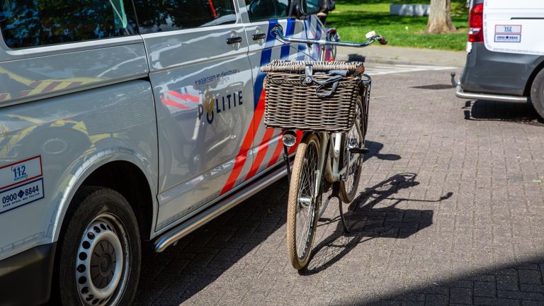 De fiets van het slachtoffer. (Foto: Christian Traets / SQ Vision)