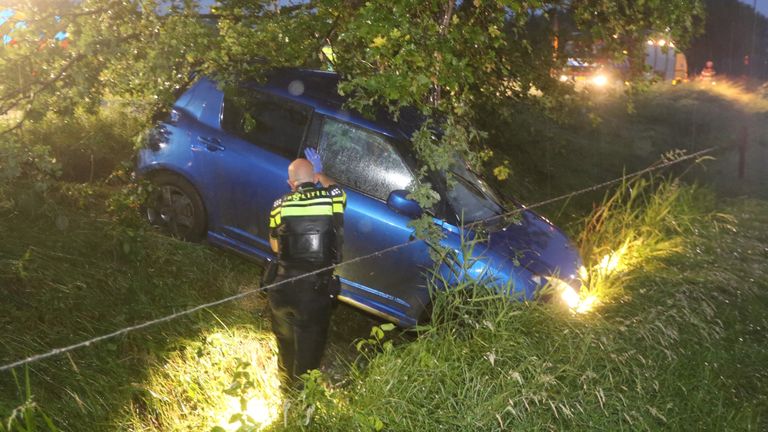 Er waren geen andere voertuigen betrokken bij het ongeluk. (Foto: Bart Meesters / SQ Vision)