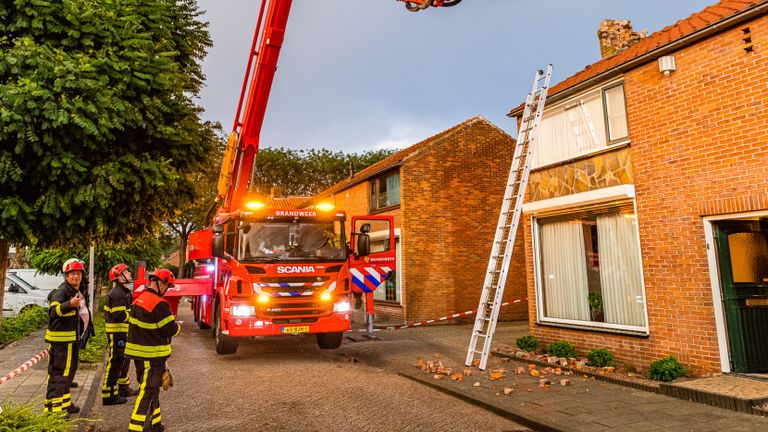 In Waspik sloeg de bliksem in. (Foto: Jack Brekelmans / SQ Vision)