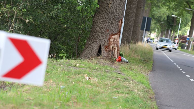 De plek van het ongeluk. (Foto: Collin Beijk)