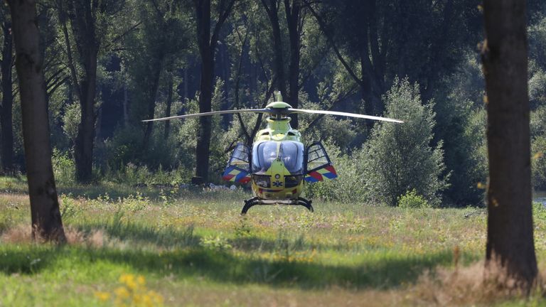 Er landde een traumaheli (foto: Sander van Gils/SQ Vision Mediaprodukties).