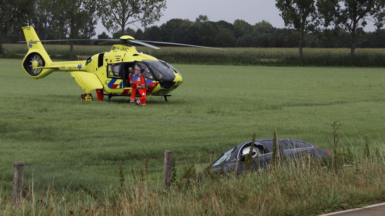 De traumahelikopter landde in de buurt. (Foto: Saskia Kusters / SQ Vision)