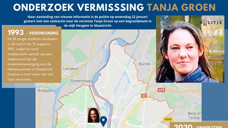 Infopagina Tanja Groen (foto: screenshot politie.nl) 