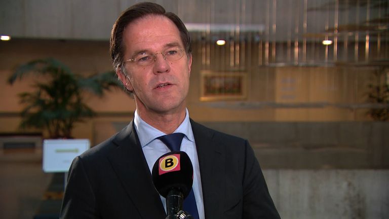 Demissionair premier Mark Rutte.