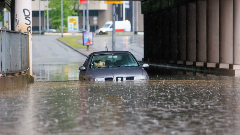 Noodweer in Eindhoven (foto: Arno van der Linden/SQ Vision). 