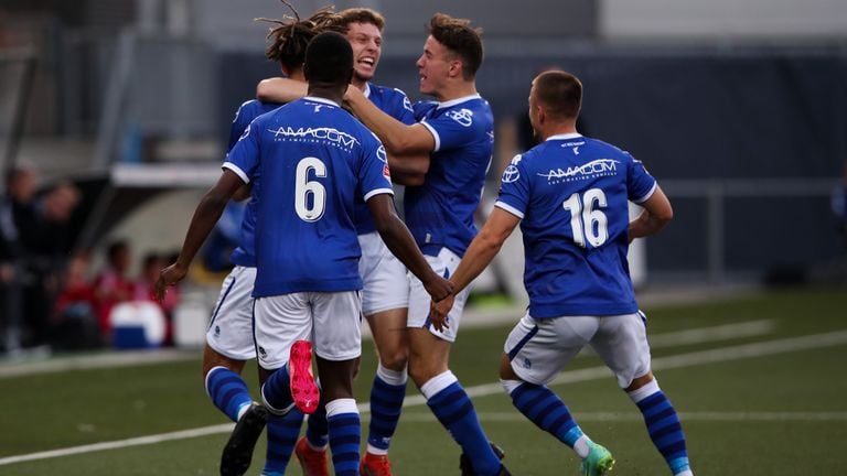 FC Den Bosch viert de snelle treffer van Roy Kuijpers (Foto: Orange Pictures). 