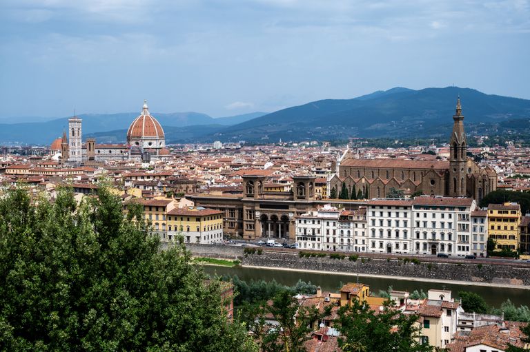 Florence, met zicht op beroemde dom (foto: ANP 2021/Astrid Huis).