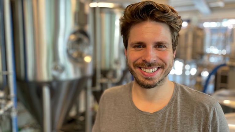 Gijs Verhagen van bierbrouwerij Rabauw (Foto: Alice van der Plas)