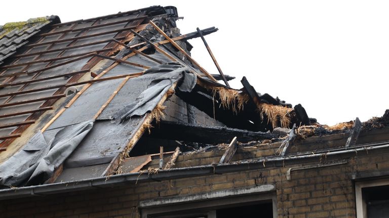 De schade aan het huis (foto: SQ Vision/Sander van Gils). 