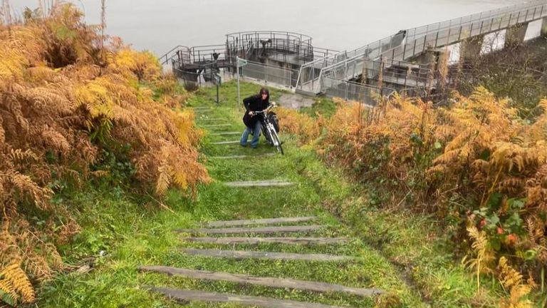 Bergje op, bergje af richting Glasgow (foto: Gijsje van Bakel).