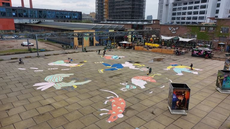 De vloertekening van boven (foto: Tom Berkers).