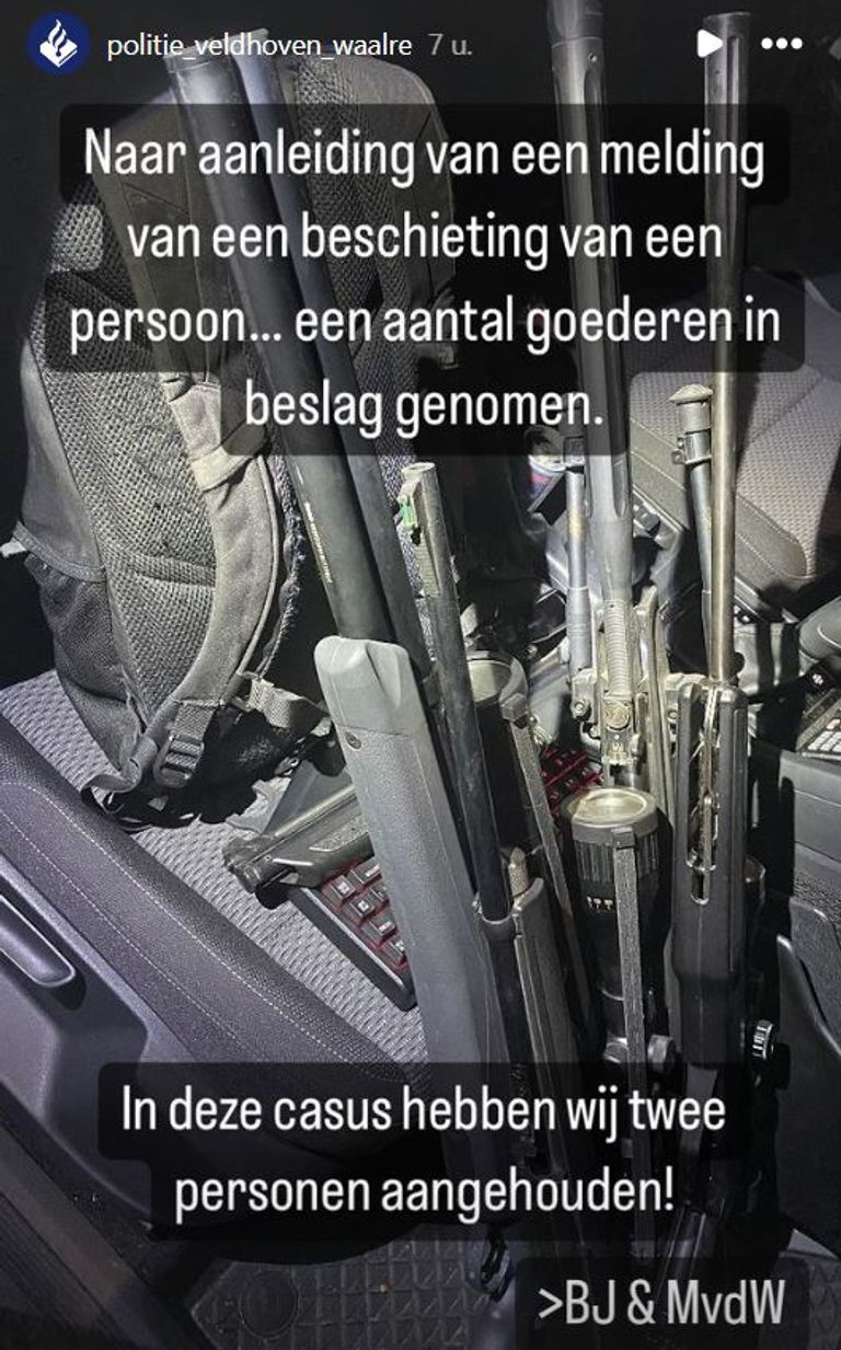 Foto: Instagram politie Veldhoven-Waalre