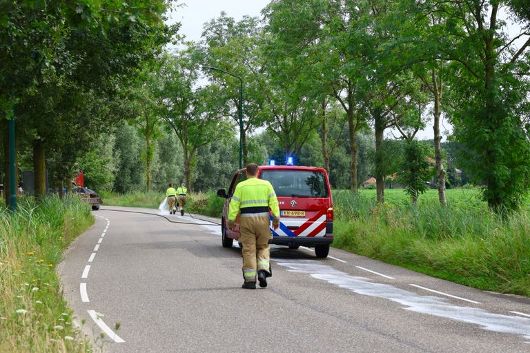 Het oliespoor liep meterslang door 