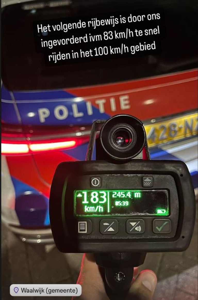 Foto: Instagram Verkeerspolitie Zeeland-West-Brabant