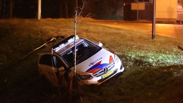 Bij het ongeluk raakte niemand gewond (foto: Bart Meesters/Meesters Multimedia)