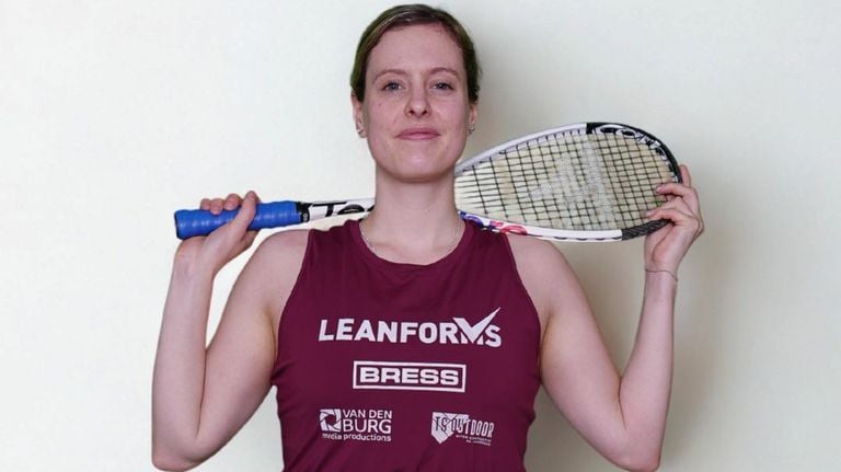 Tessa ter Sluis doet mee aan het EK squash.