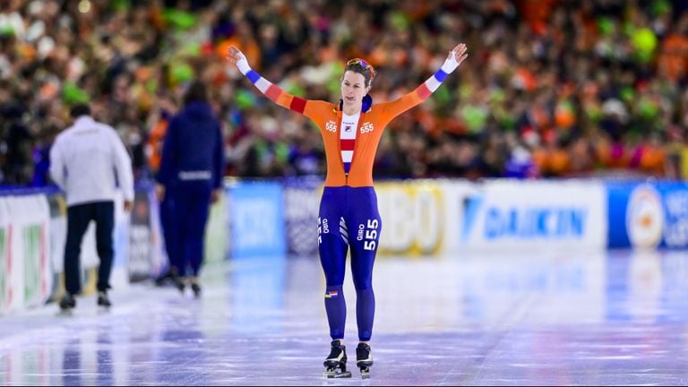 De laatste rit zit erop voor Ireen Wüst (foto: ANP/Olaf Kraak)