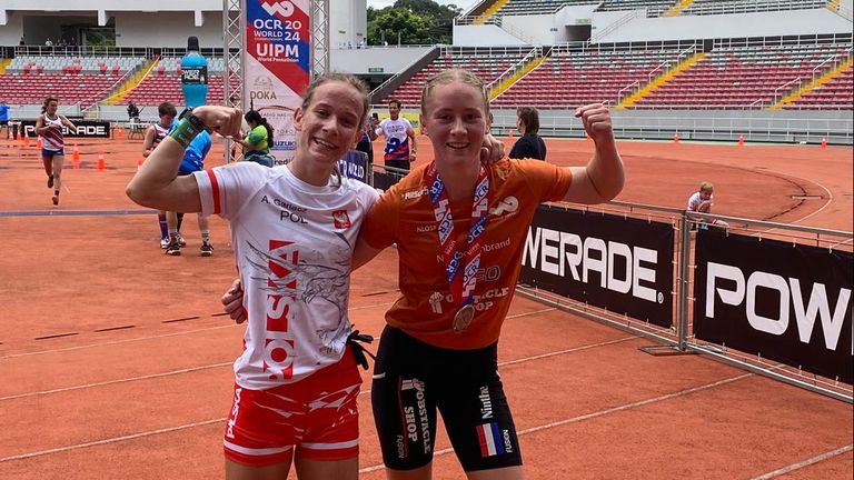 Ninthe Roosenbrand met een atlete uit Polen (Foto: privé).