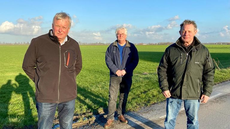 Buurtbewoners Peter van den Eijnden, Michiel van der Waard en Frank Seuren (foto: Erik Peeters).