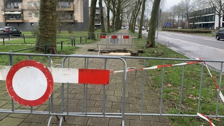 Het fietspad is tot vrijdag afgesloten (foto: Geldrop-Mierlo24)