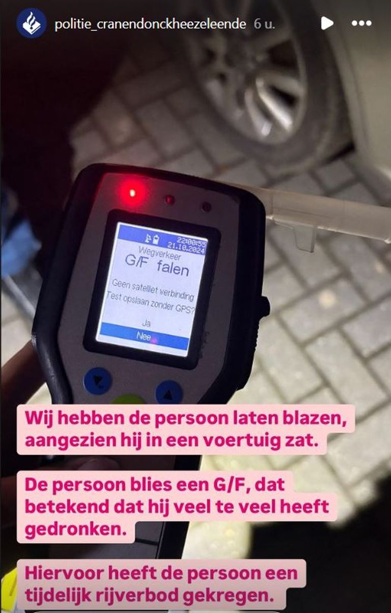 Foto: Instagram politie Cranendonck-Heeze-Leende