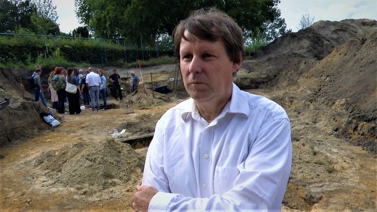 Stadsarcheoloog van Bergen op Zoom Marco Vermunt. (foto: Raoul Cartens)