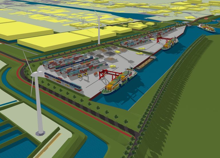 Zo gaat de elektrische binnenhaven van Waalwijk er uit zien.