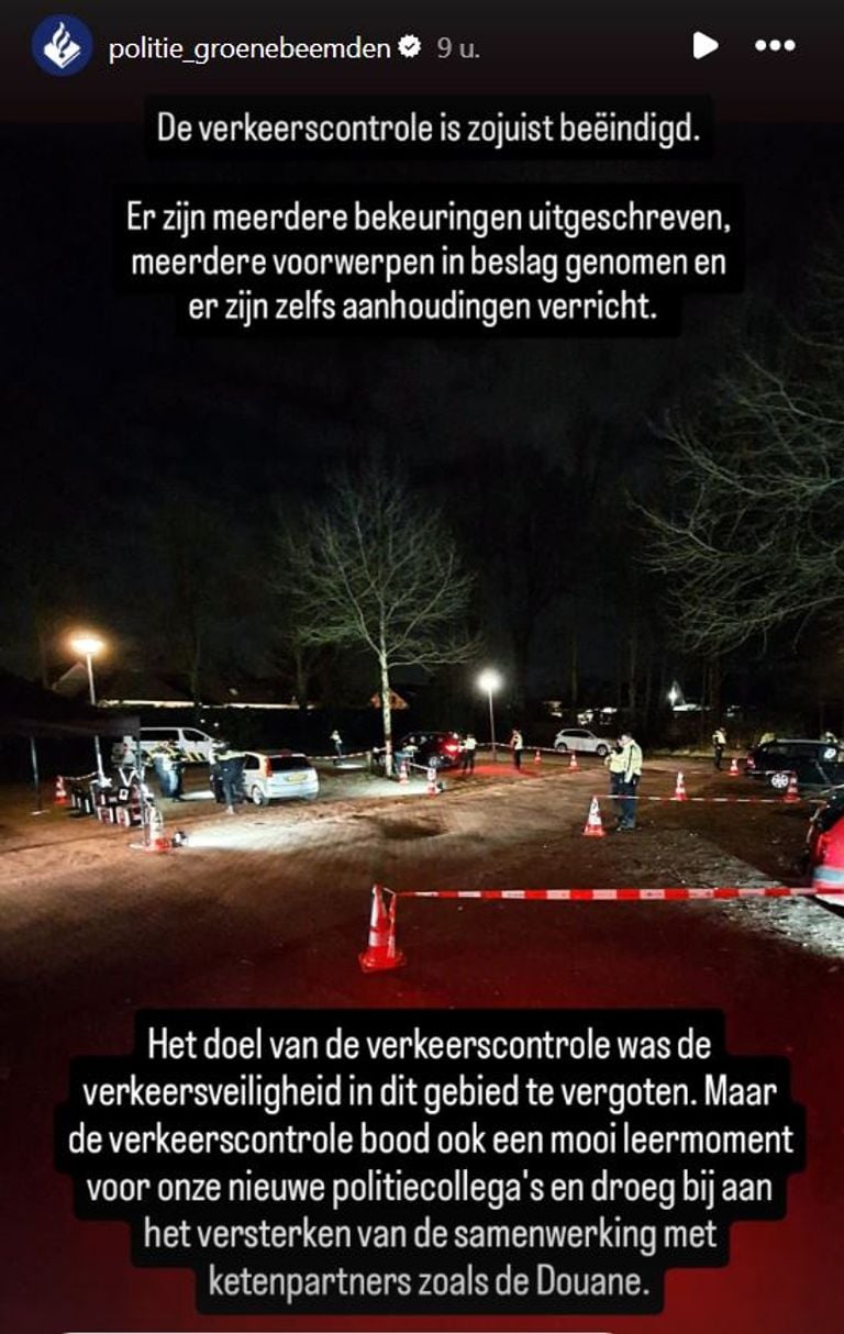 Foto: Instagram politie Groene Beemden.