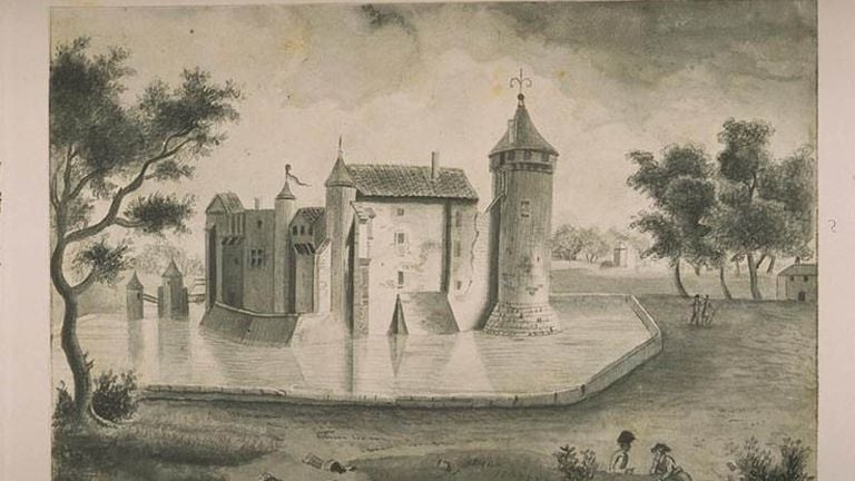 Het kasteel in volle glorie (uit: Brabant-Collectie UB Tilburg).