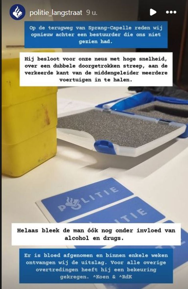 Foto: Instagram politie Langstraat