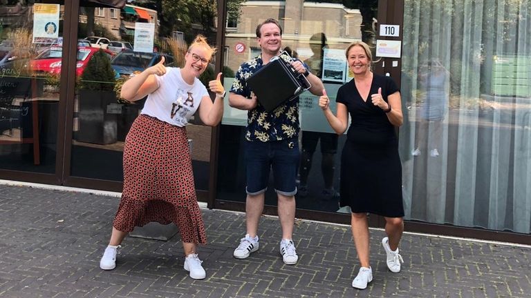 Jordy bezocht ook dagbesteding Jo van Dijkhof in Nuenen (foto: Omroep Brabant). 