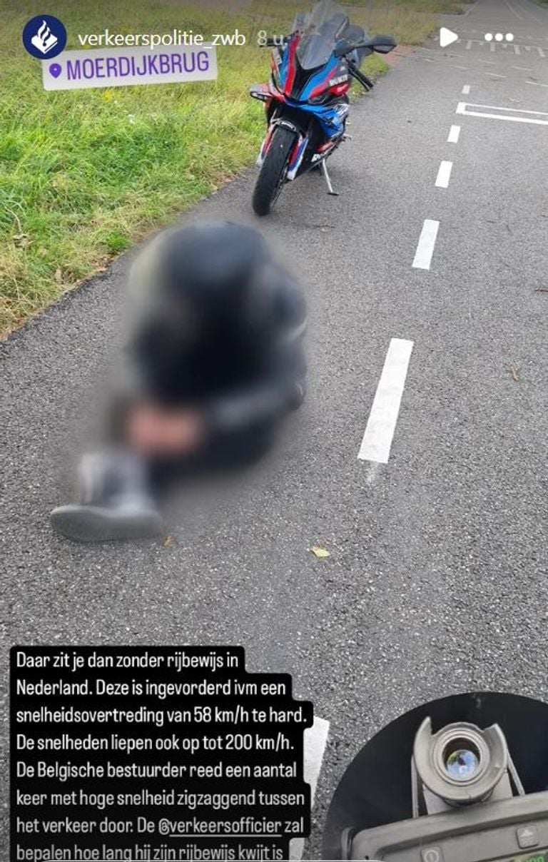 Foto: Instagram verkeerspolitie Zeeland-West-Brabant