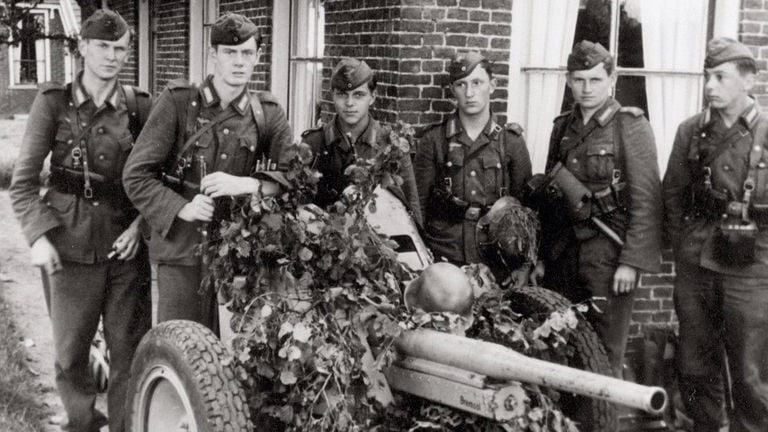 Duitse marine-soldaten in 1945 in Nederland