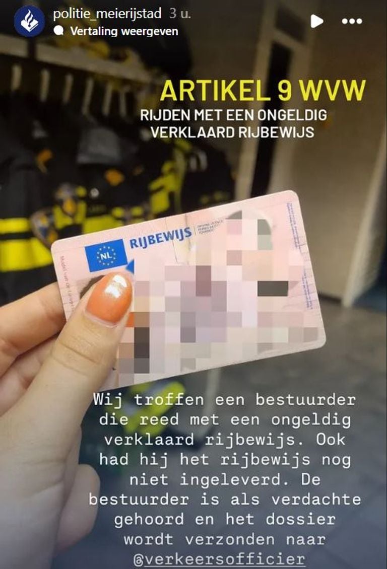 Foto: Instagram politie Meierijstad