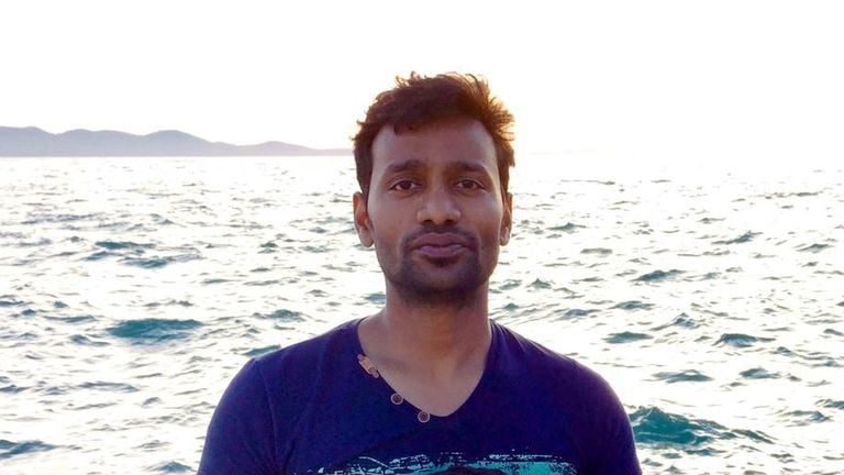 Amber durfde niet in de zee te zwemmen. 