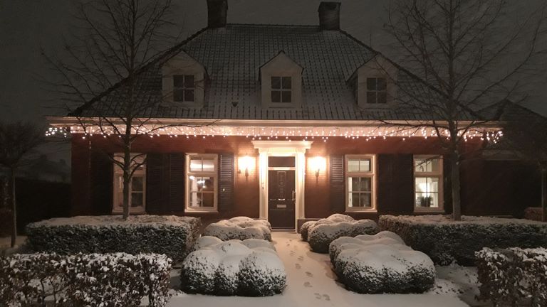 'Witte kerst' bij Mark (Foto: Mark Woudstra)