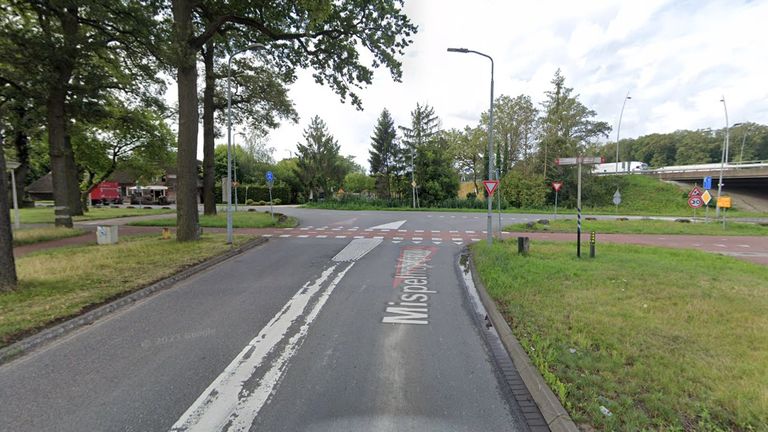 Danny reed bijna iemand aan op de Mispelhoefstraat in Eindhoven (foto: Google Maps).