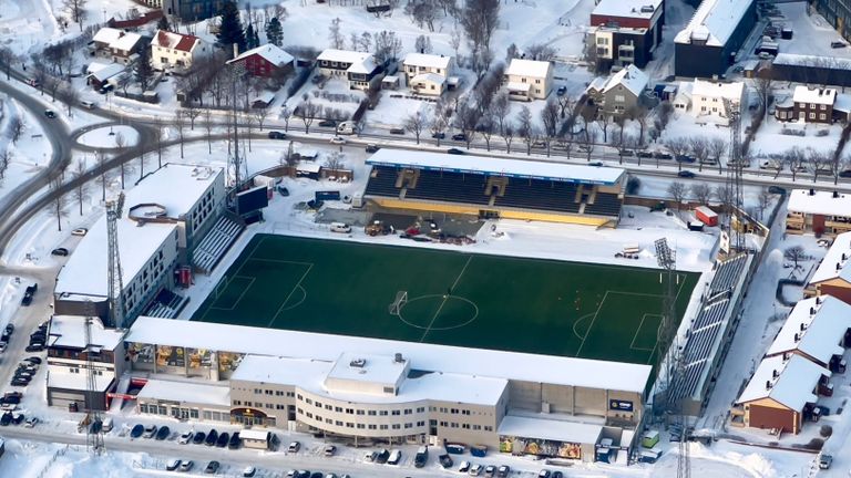 Het stadion van Bodo/Glimt (Foto: OrangePictures)