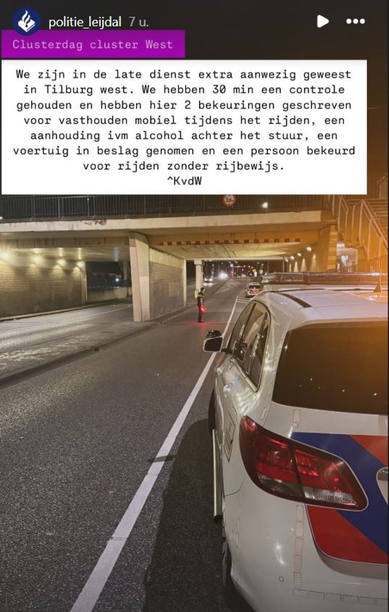 Foto: Instagram politie Leijdal