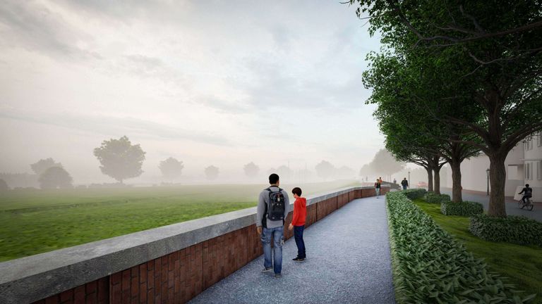 Impressie van de wandelboulevard in Ravenstein. Foto: Meanderende Maas