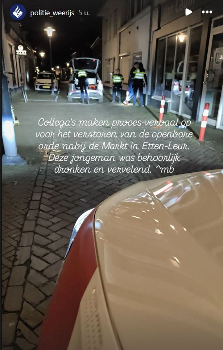 Foto: Instagram politie Weerijs